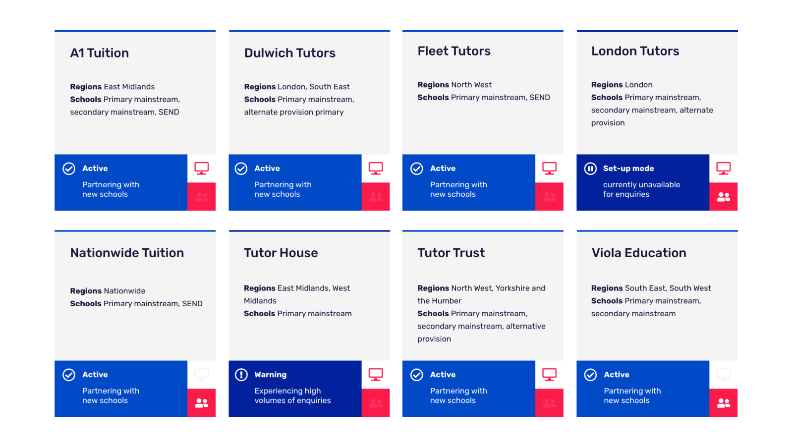 National Tutoring Programme — UI Design